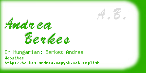 andrea berkes business card